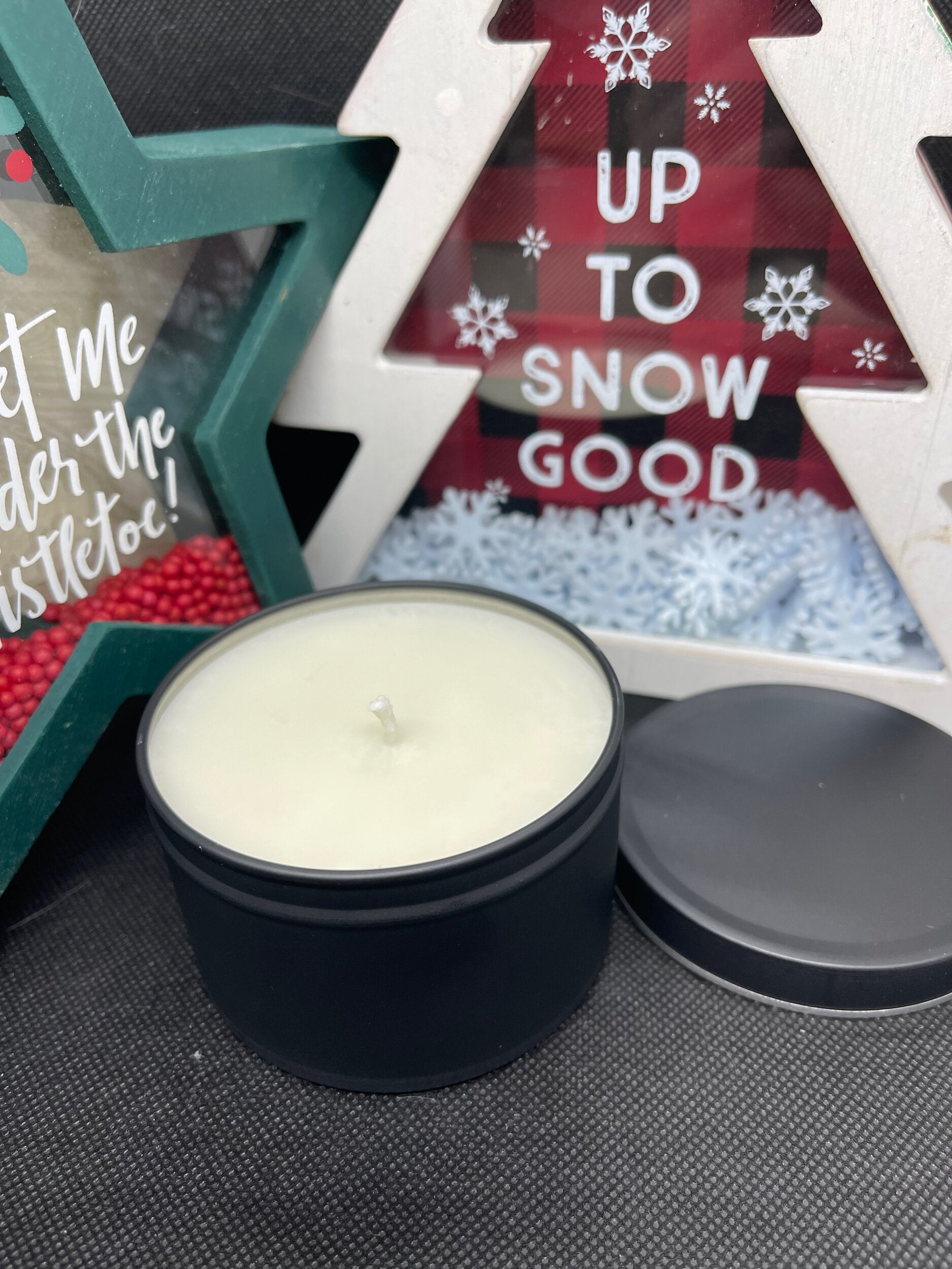 Balsam & cedar candle in black tin